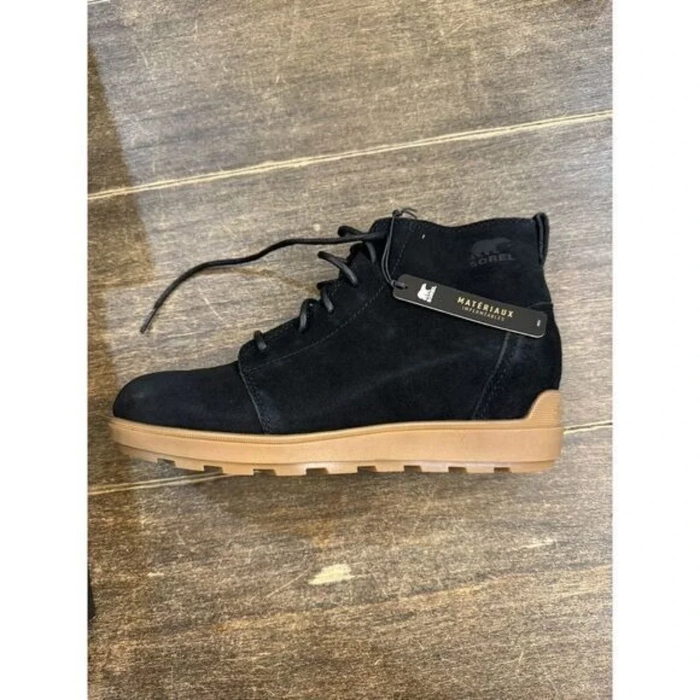 Sorel Women's Evie II Lace Waterproof Bootie Black Gum 2 NWB Size 9.5‎
